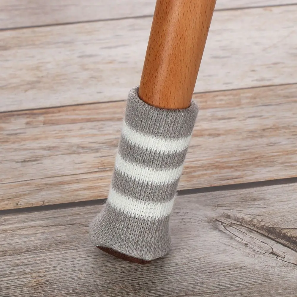 4Pcs Knitted Chair Leg Socks Furniture Table Feet Floor Protectors Covers Protection Pads Moving Noise Reduction | Мебель