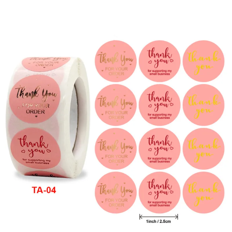 

50Pcs 2021 New Flower Sticker Kids Christmas Gift Sticker Thank You Bronzing Envelope Stationery Sealing Sticker