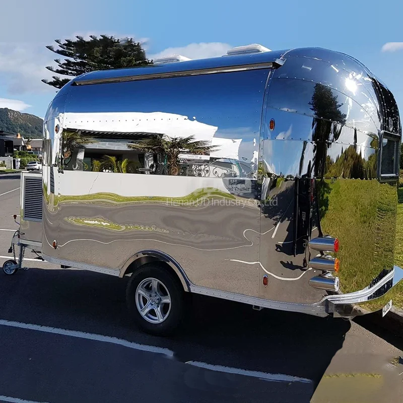 Стандартный продовольственный грузовик мобильный тележка для фаст-фуда прицеп