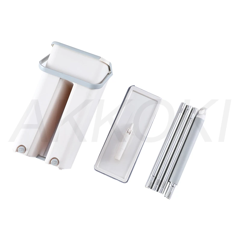 

Flat Squeeze Mop Bucket Hand Free Wringing Floor Cleaning Mop Microfiber Mop Pads Wet and Dry Usage On Hardwood Laminate Tile