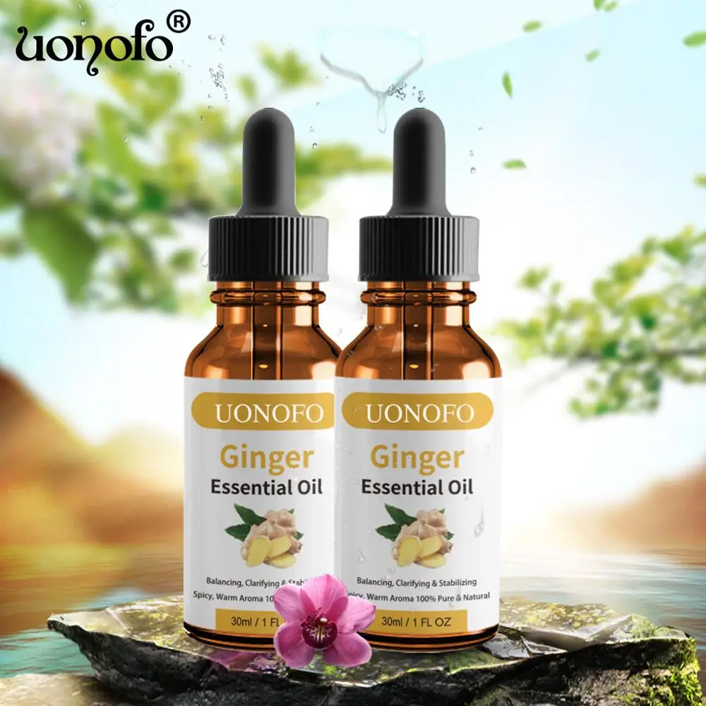 

UONOFO Ginger oil essential oils body massage oil dampness therapy relieve pain anti-aging lymphatic detoxification body