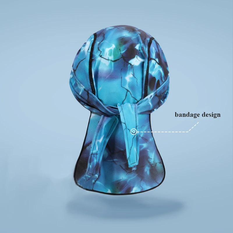 Cool Printing Pirate Cap Breathable Soft Scarf Sports Beanie Running Cycling Tennis Helmet  Bandage Hat Bicycle Headband Men