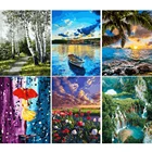 VA-0880 40X5 0 см Раскраска по номерам ручная раскраска ed наборы городской пейзаж холст DIY Раскраска по номерам ландшафт домашний Декор подарок