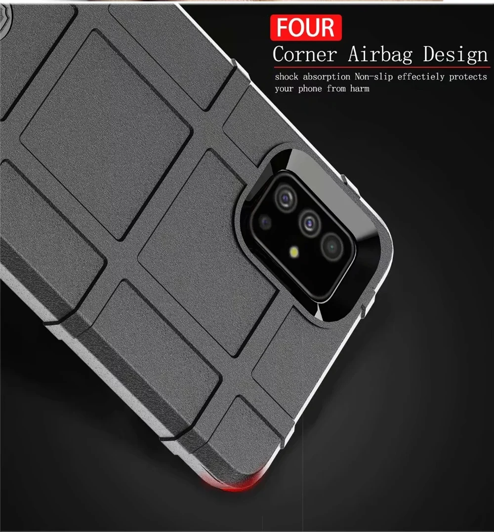 Silicone Rugged Fundas For Samsung Galaxy A91 A71 A81 A51 A21 A21S A01 A80 A90 A70S A50S A30S A60 A40S A30 A20E A10S Case Cover |