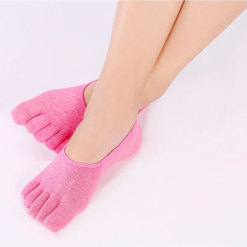 adidas socks women Toe Socks Women's Cotton Low Cut Five Fingers Socks with Heel Ladies Girls Casual Loafer Boat Socks Short Shoe Liners Wholesale adidas socks women