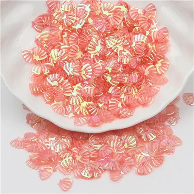 ts watermelon red Блестки 7 мм пайетками Морская раковина форма Блестка ПВХ свободная ткань Блестки Разноцветные Блестки для рукоделия искусство маникюрный материал 20 г - Цвет: ts watermelon red