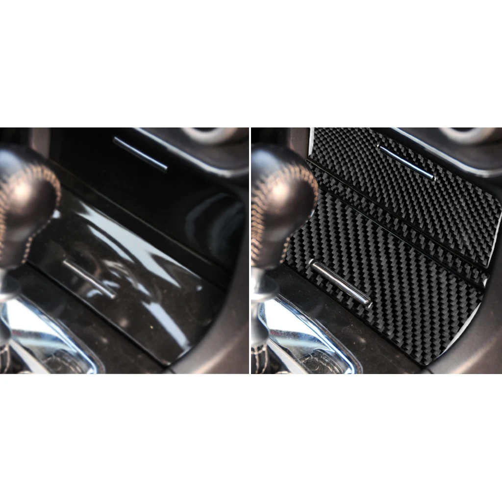 Carbon Fiber For Mitsubishi Lancer GT GTS 2010-2015 Central Control Storage Cover Glove Box Panel Sticker Trim Car Accessories