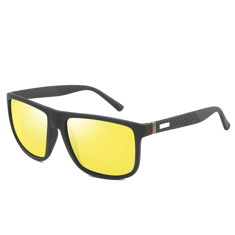 

Marca gafas de sol polarizadas marco cuadrado clasico hombre recubrimiento espejo gafas de los hombres gafas de sol de conducci
