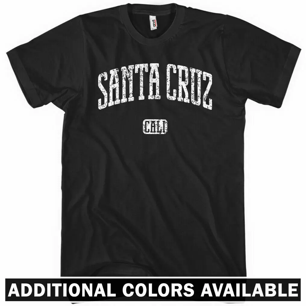 Santa Cruz California Футболка мужская подарок для езды на велосипеде Конькобежец пляж