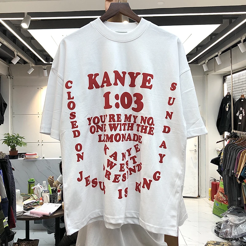 Футболка Kanye West новинка 2020 мужские и женские повседневные хлопковые футболки в