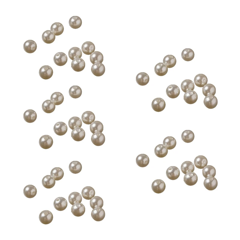 

800 Pcs Beige 18mm Round Straight Hole 0.5Kg Imitation Pearl DIY Handmade Jewelry Accessories Water Mill ABS Beads