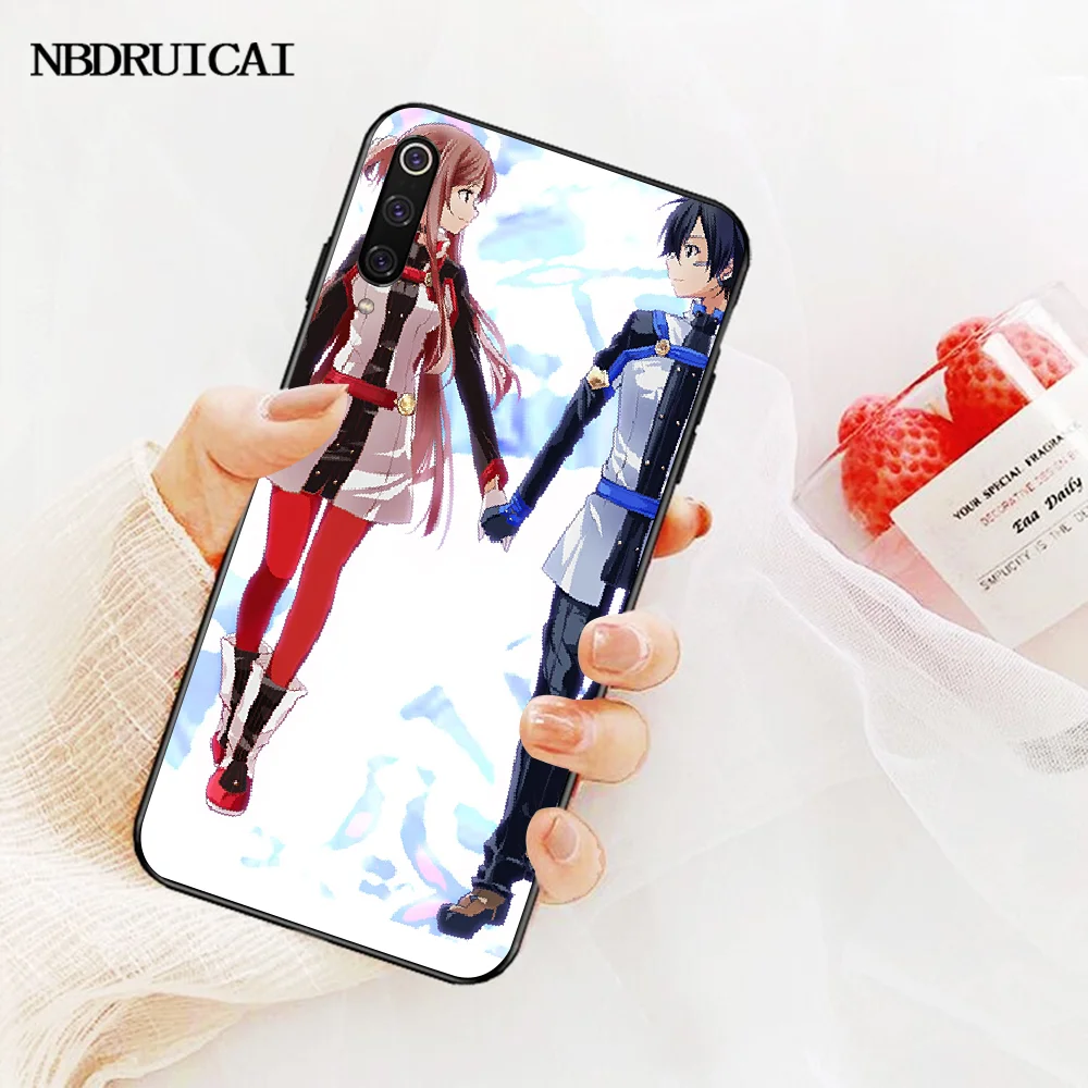 NBDRUICAI Sword Art Online kiito and asuna уникальный дизайн чехол для телефона Redmi Note 8 8A 7 6 6A 5 5A 4 4X 4A