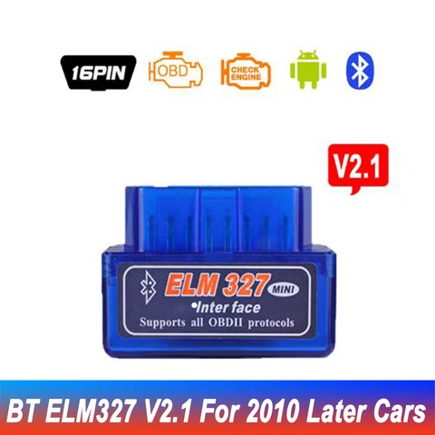 V2.1 ELM 327 OBD2 Elm327 Bluetooth адаптер считыватель шнура инструмент для сканирования Elm-327 Автомобильный диагностический сканер OBD 2 II автомобильный диагностический инструмент