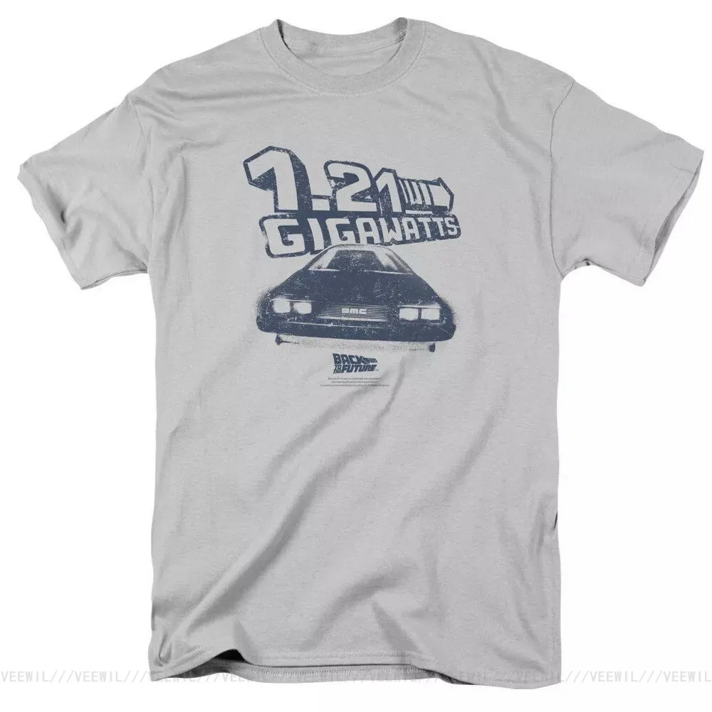 

Back To The Future Movie Delorean 1 21 GIGAWATTS Licensed T-Shirt All Sizes Customize O Neck Tee Shirt