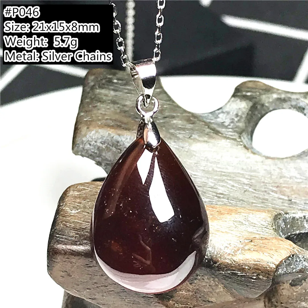 Ожерелье с подвеской из натурального красного граната ювелирные изделия для