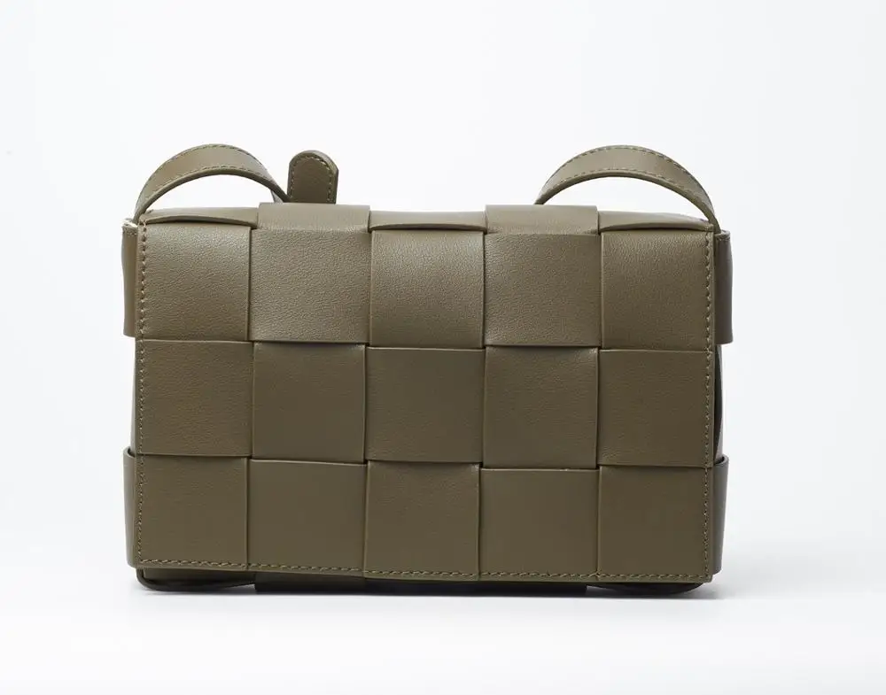 dark green Женские сумки из натуральной кожи, сумки через плечо для женщин, вязаные сумки-мессенджеры из натуральной кожи, кошельки известного бренда и сумки - Цвет: dark green