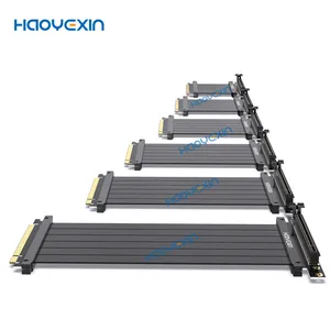 hyx pcie rise express pcie riser 3 0 high speed 16x flexible cable extension adapter riser pc graphics cards good for mining free global shipping
