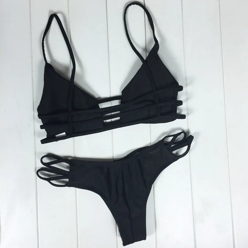 2020, NEW BIKINI, black, monochrome bandage, Bikini, split, sexy swimsuit swimwear women  girls swimsuit  swim suit