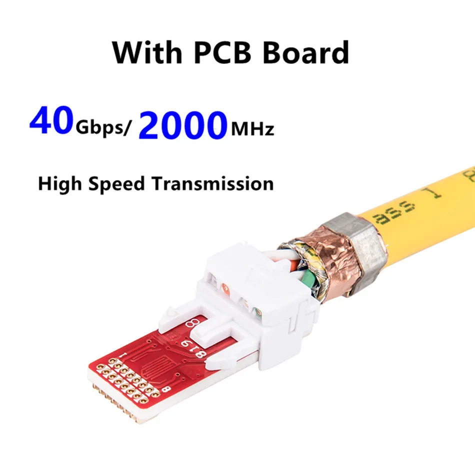 24AWG Hi-end Cat 8 Ethernet Cable Networking RJ 45 Lan Super Speed 40Gbps 2000Mhz Twisted Wire Patch Cables | Электроника