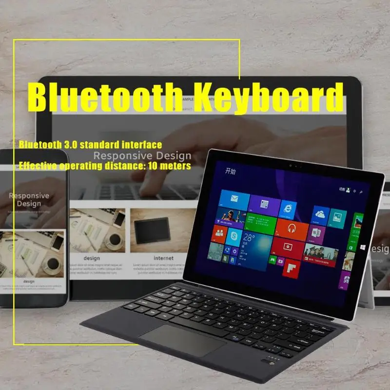 Ультратонкий портативный планшетный ПК с Bluetooth-клавиатурой для Surface Pro 6/5/4/3