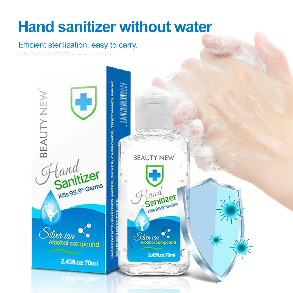 In Stock!70ml Hand Sanitizer Effective Disinfection Portable Cleaner Soaps Disposable Rinse alcool gel |