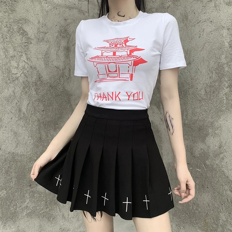 

VIP HJN Short Sleeve Tees Vintage Style Cotton O-Neck Street Wear Summer Printed Tee Shirts