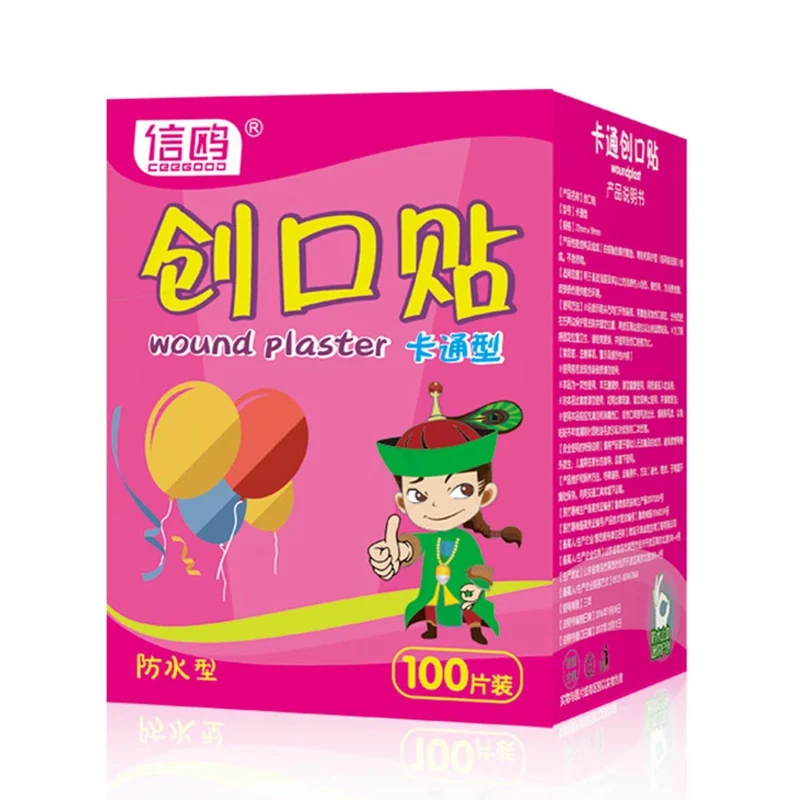 

100pcs/box Cute Cartoon Band-aid for Children Kids Breathable Waterproof Wound Bandage Patch Home Emergency First Aid Bandage