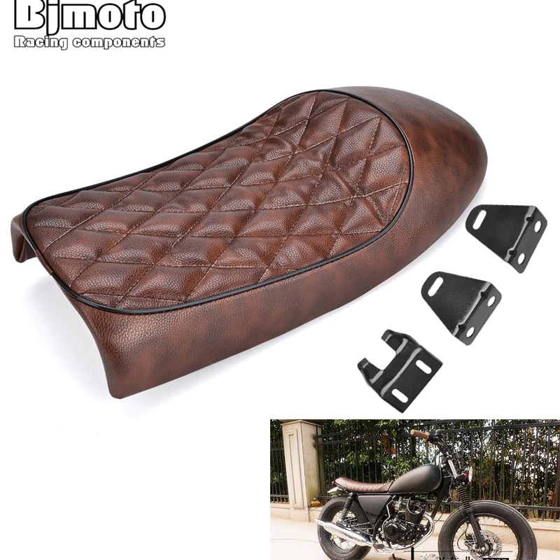 Винтажное седло для мотоцикла Cafe Racer Suzuki GN Yamaha SR SR125 SR250 SR400 SR500 XJ550 XJ650 XS650 KZ400 KZ550 K750 |