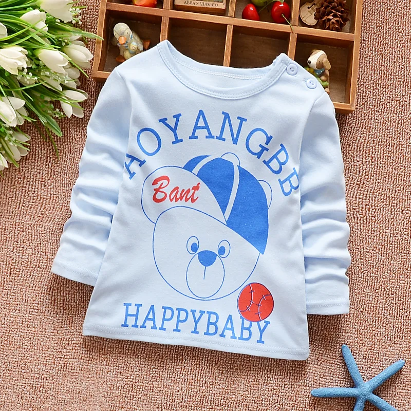 Детская одежда футболка для девочек и мальчиков хлопковые футболки с длинным