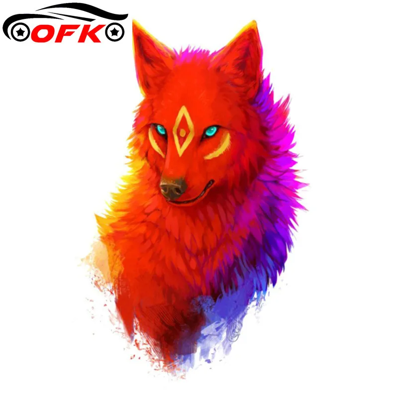 

3D Car Sticker Red Fox Animal Decal Vinyl Decoration Motorcycle Automobile Decals Accessories for Nissan Vw,20cm*10cm