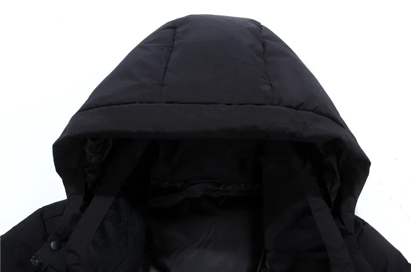 Русская зимняя Толстая Теплая мужская длинная куртка с капюшоном на белом утином