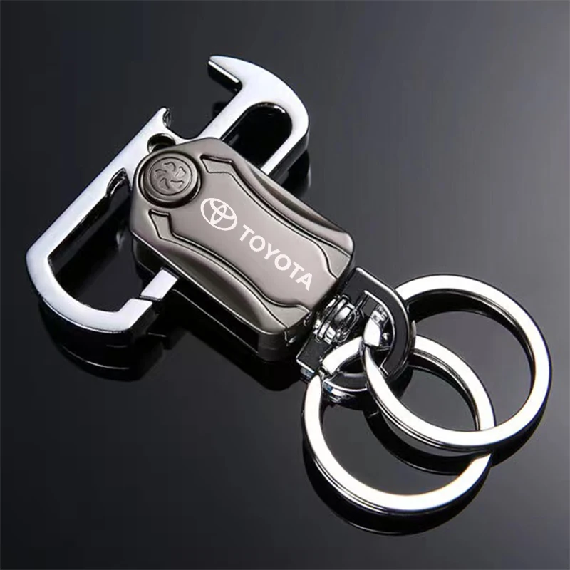 

Beer Bottle Opener Keychain Multifunctional Alloy Key Ring for Toyota corolla yaris chr auris avensis t25 car accessories