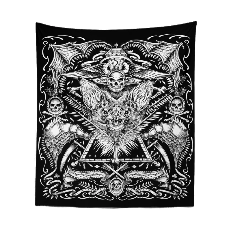 Цветок розы череп гобелен богемный настенный арт хиппи trippy tapiz colgante де сравнению