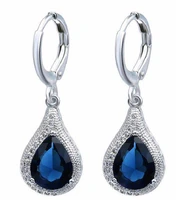 delicate pear cz drop earrings women crystal high quality versatile fine gift love fashion jewelry daily party earrings