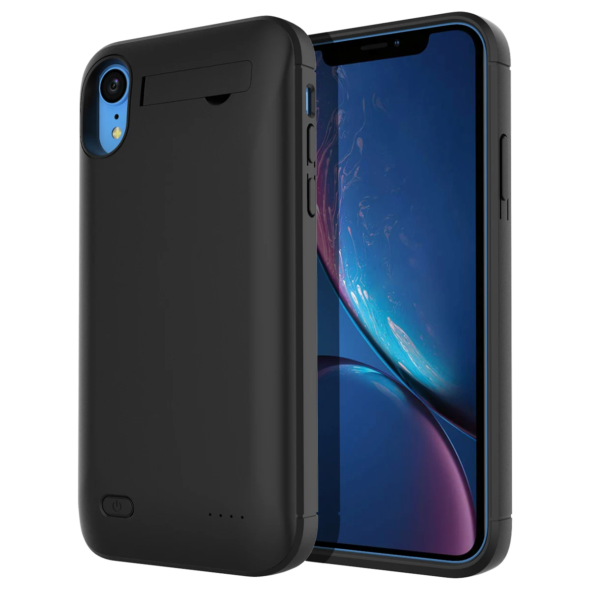 Для iPhone 7 8 Plus зарядное устройство чехол 4000 мАч внешний резервный банк питания защитный зарядный корпус для iPhone X XS Max XR - Цвет: for iPhone XR Black