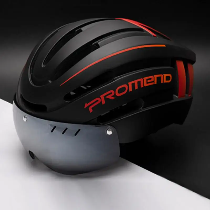 

Bicycle Cycling Helmets Road Mountain Bike Helmet With LED Warning Lights Adjustable Sports Safety Helmet Equipment QM