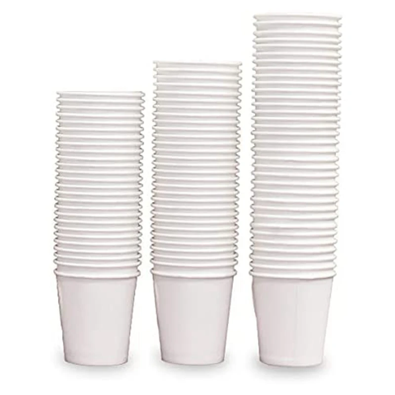 

Disposable Paper Cups For Hot And Cold Drink (Pack Of 100, 12Oz) - Soft Durable Coffee Tea Cup Great For Office Parties