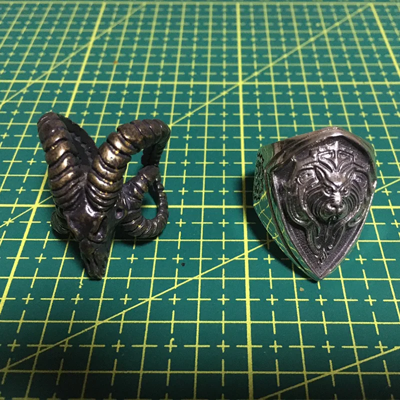 Кольцо мужское в стиле панк с головой овчины | Украшения и аксессуары