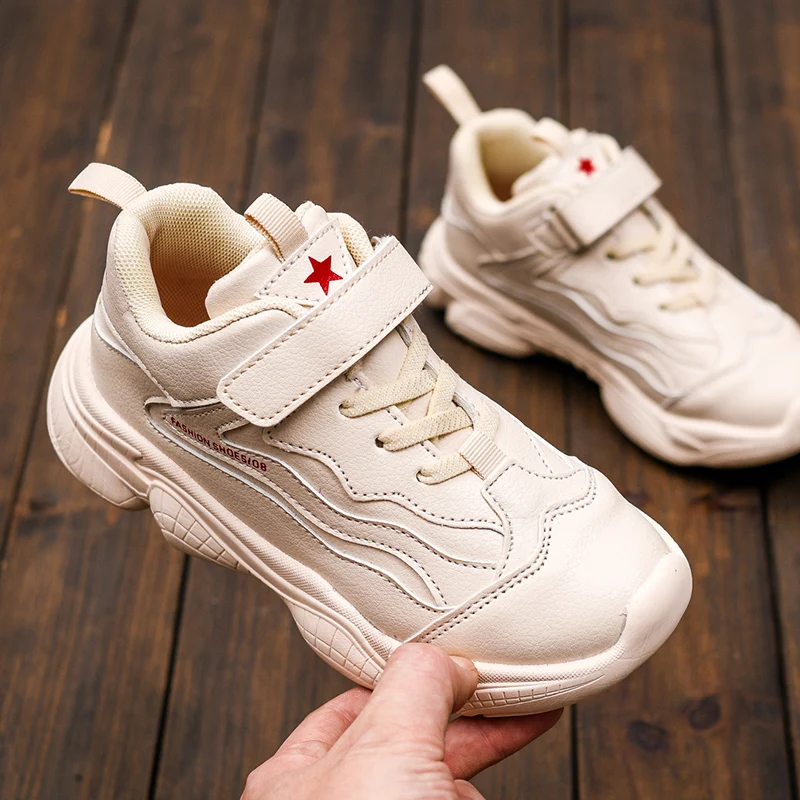 Осенне-зимние модные кроссовки VOSONCA для мальчиков и девочек детские кожаные