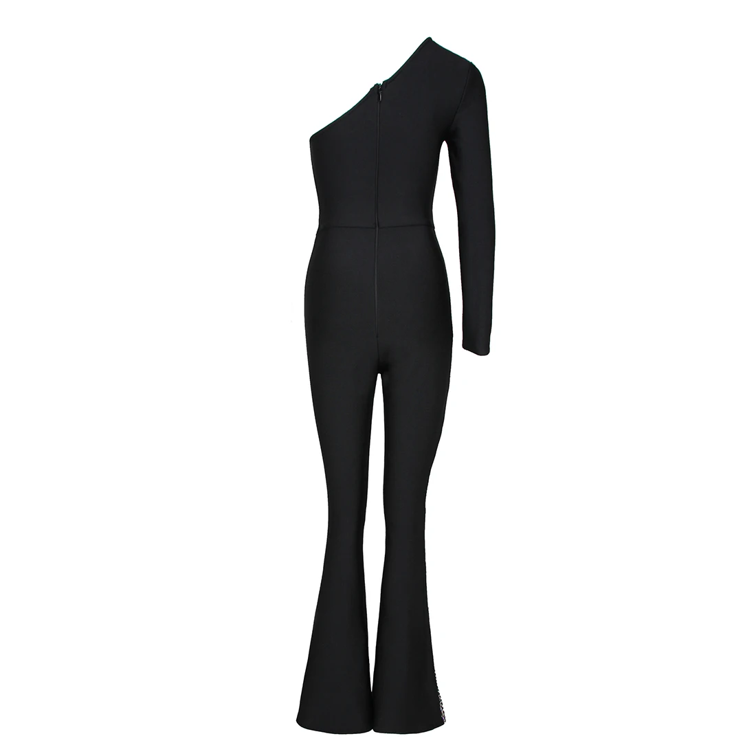 

Sale Women Sexy Designer Feathers Diamonds Crystal Black Bandage Jumpsuit Bodycon High Street Celebrity Cut Jumpsuit Rompers