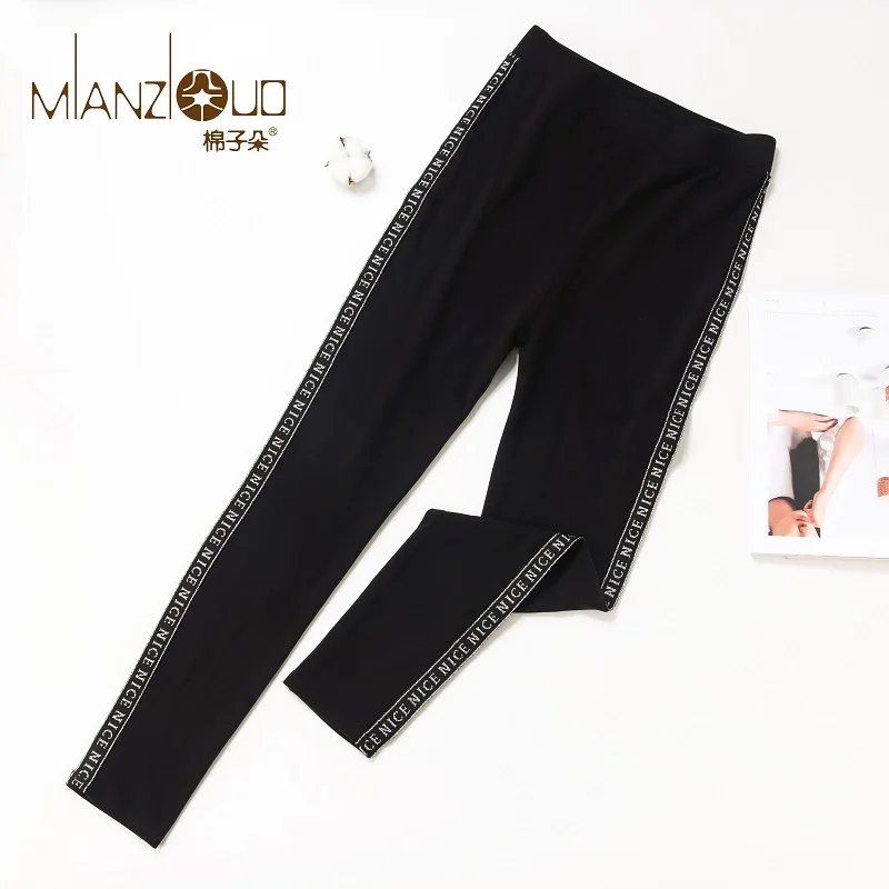 QK05-BLACK Mianziduo/ новые модные женские осенние и зимние эластичные и качественные плотные бархатные брюки теплые леггинсы - Цвет: QK05-BLACK
