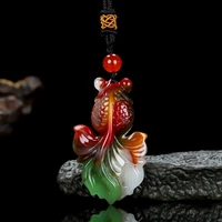 natural colorful jade rich goldfish pendants have been more than mens and womens sweater chain pendants for years