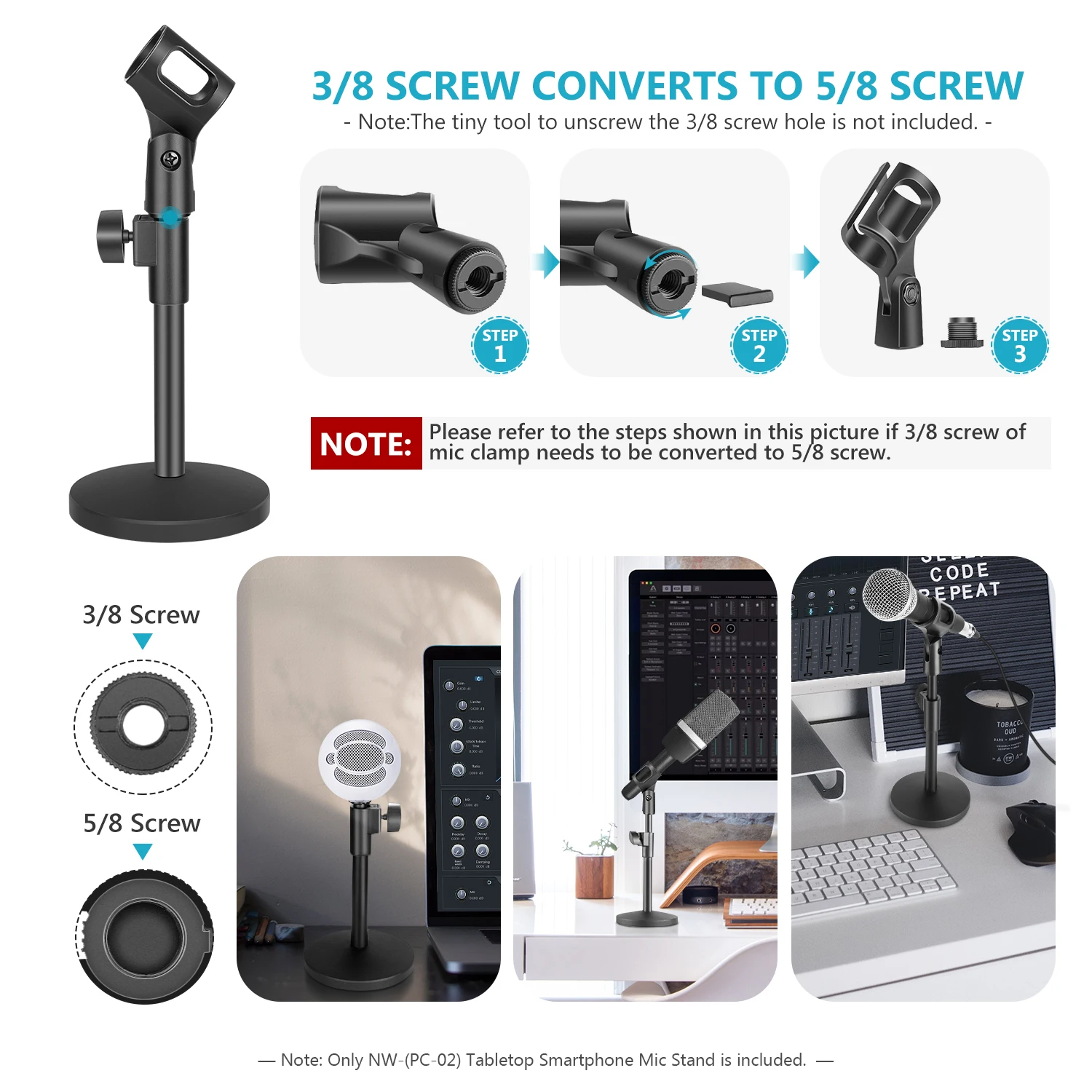 Обновленная регулируемая настольная микрофонная стойка Neewer подставка с