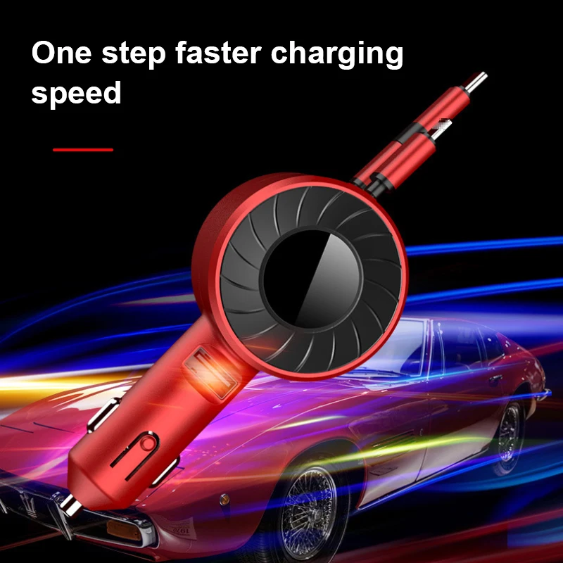Retractable 4.2A Car Charger USB Type-C Cable Fast Charging For Apple Android Mobile Phone Quick Charge Huawei Xiaomi | Мобильные