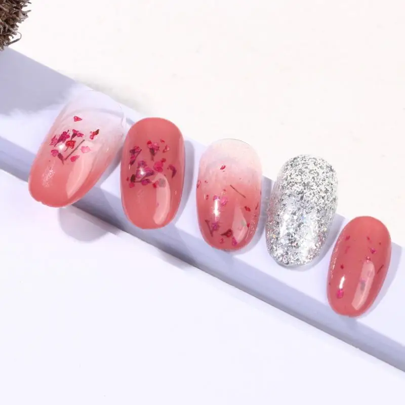Натуральный яркий клей прозрачный лепестковый градиентный УФ-лак для ногтей