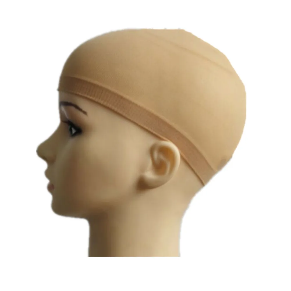 

2PCS (1bag) Unisex Elastic Stocking Wig Liner Cap Snood Nylon Stretch Mesh Headbands A44