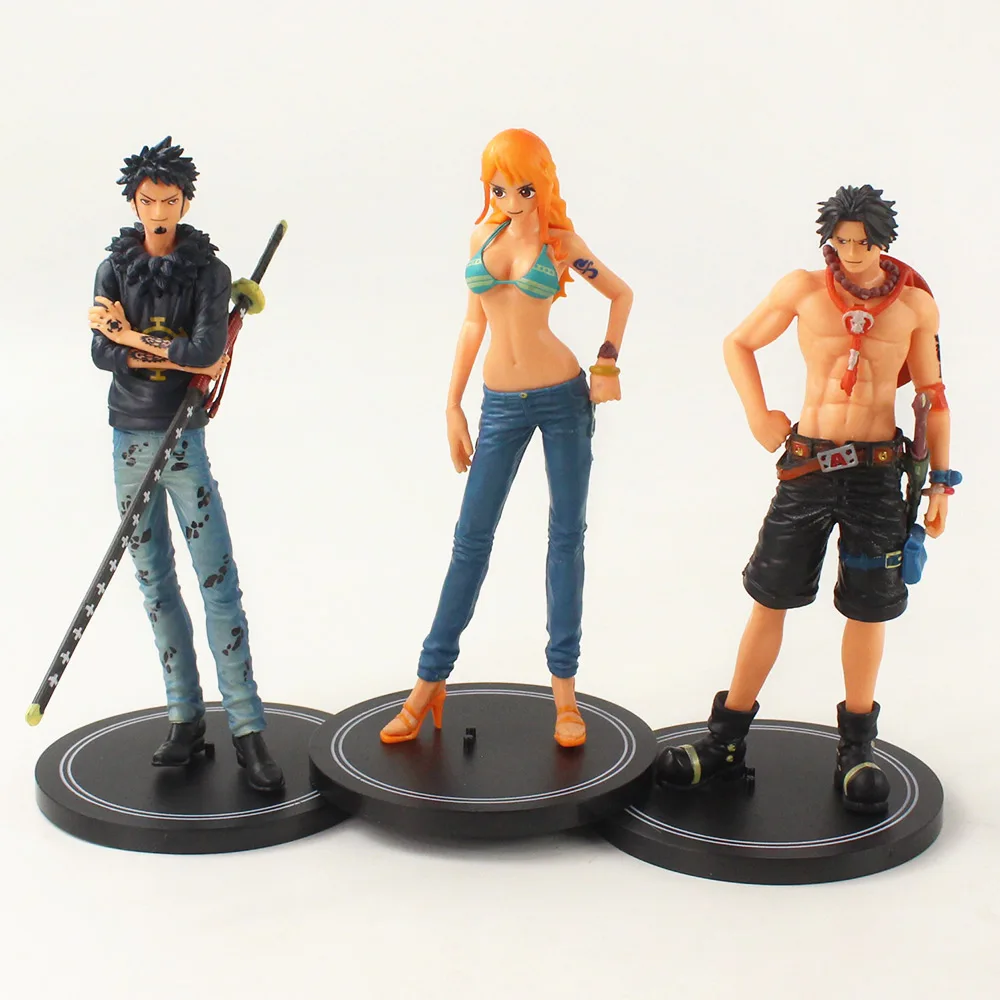 6Pcs/Set One Piece Monkey Luffy Roronoa Zoro Nami Vinsmoke Sanji Portgas D Ace Trafalgar Law Action Figure PVC Model Dolls Toys - купить по