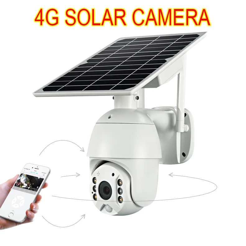 Фото 4G Солнечная камера 1080P HD солнечная панель открытый мониторинг водонепроницаемая