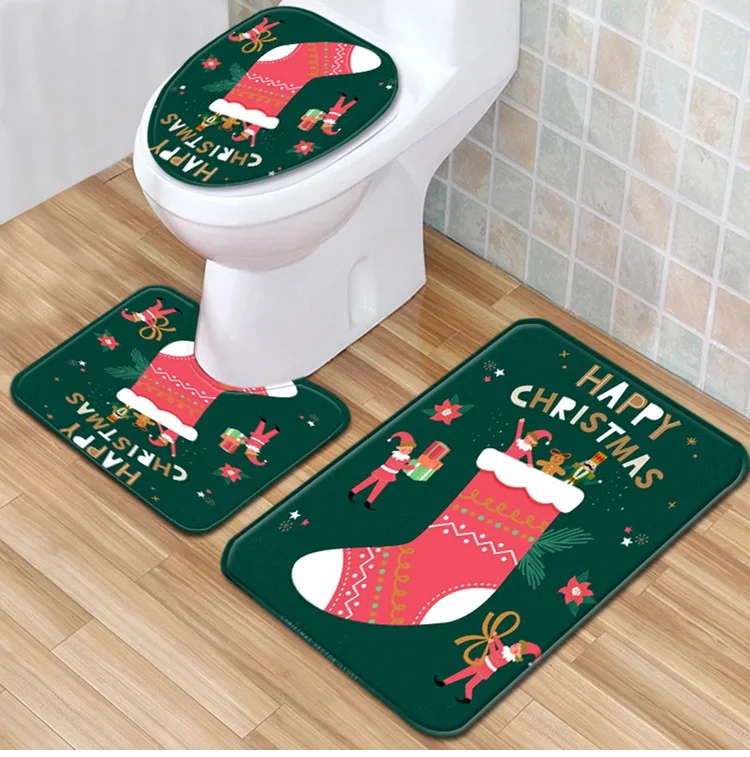 QIFU Санта Клаус сиденье для унитаза рождественские украшения дома Noel Navidad 2020 с