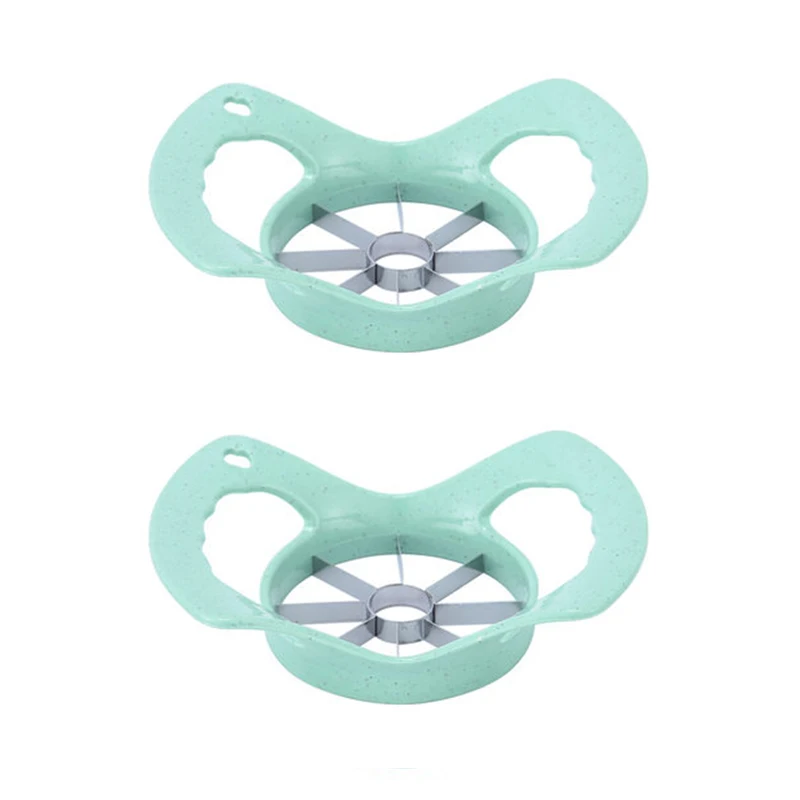 2Light green Яблоко Фрукты ломтерезка машина измельчитель овощей творческий бытовой пшеничной соломы из нержавеющей стали Кухня режущий инструмент - Цвет: 2Light green